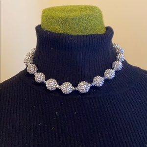 Silver ball necklace